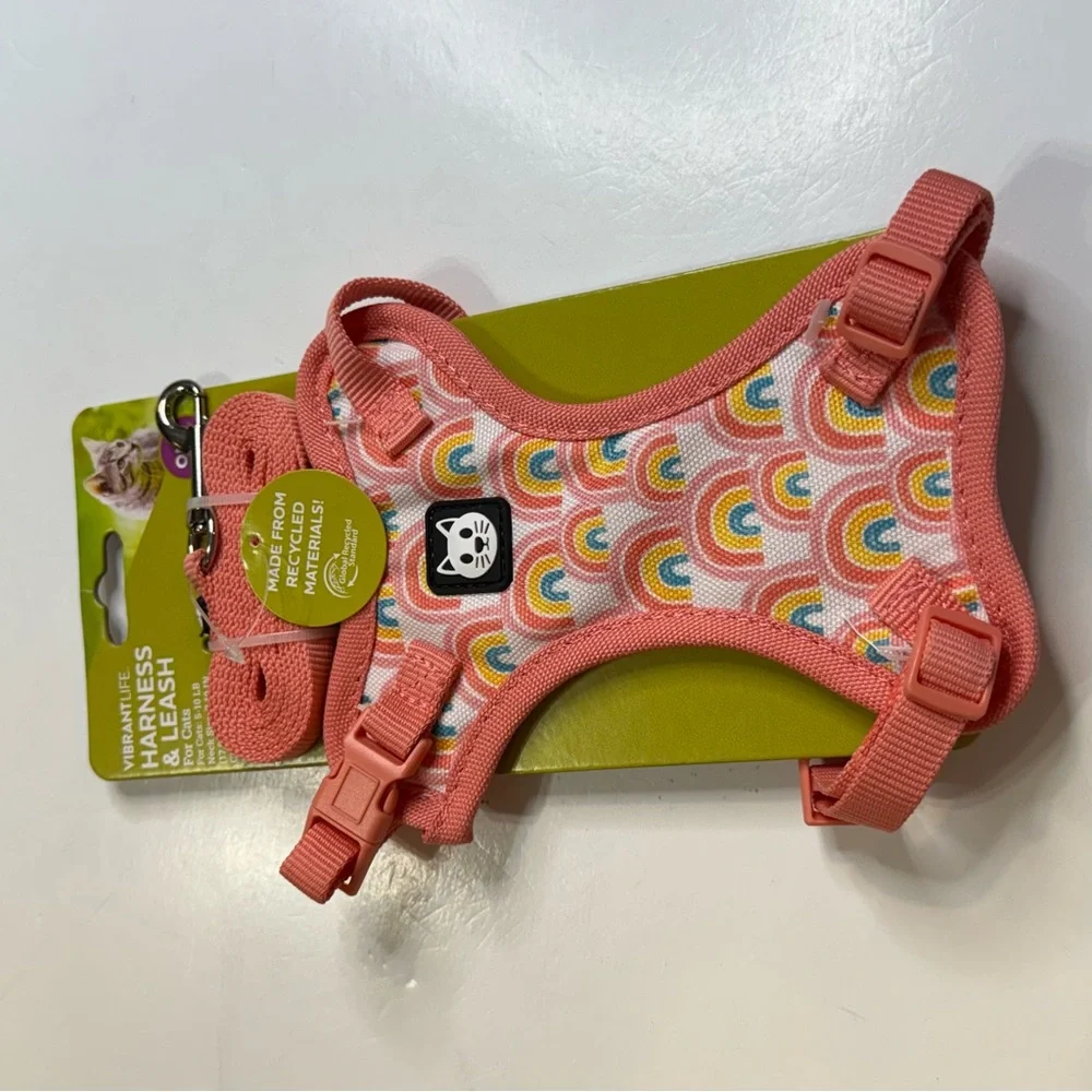 Vibrant Life Harness & Leash For Cats One Size NWT